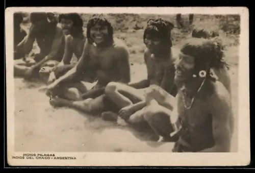 AK Indios Pilagas, Indios del Chaco - Argentina