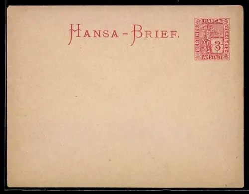 Briefumschlag Berlin, Berliner Hansa-Verkehrs-Anstalt, Hansa-Brief, Private Stadtpost