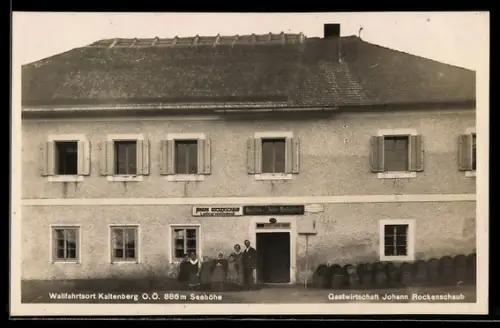 AK Kaltenberg /O. Ö., Gasthaus Anton Rückenschaub und Landesproduktenhandel Johann Rückenschaub
