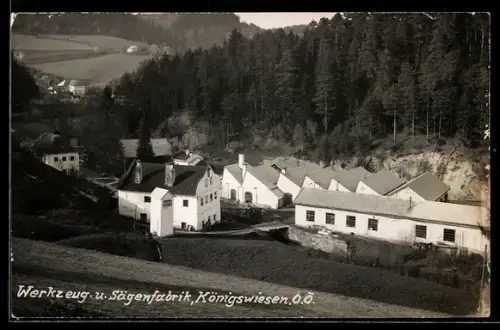 AK Königswiesen /O. Ö., Werkzeug- und Sägenfabrik
