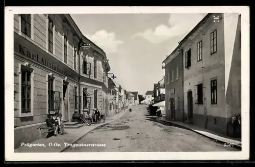AK Prägarten /O. Oe., Gasthof Karl Altzinger, Tragweinerstrasse