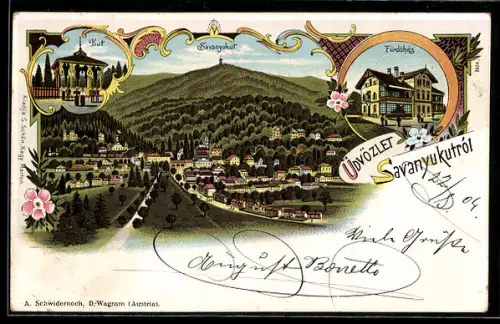 Lithographie Savanyukut, Fürdöhaz, Kut