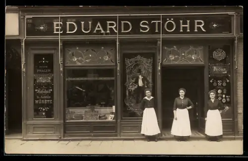 Foto-AK Wien, Handlung Eduard Stöhr in der Brückengasse 12