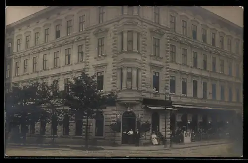 Foto-AK Wien, Café Girsch am Hernalser Gürtel, um 1910