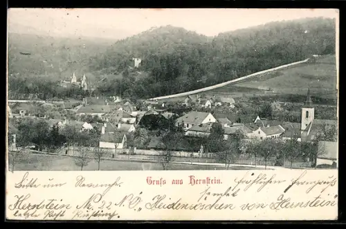 AK Hernstein, Panorama mit Kirche
