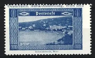 Reklamemarke Wien, Adria-Ausstellung Wien 1913, Portorose