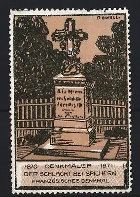 Reklamemarke Spichern, Denkmäler der Schlacht 1870-1871, Französisches Denkmal