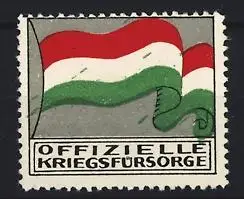 Reklamemarke Offizielle Kriegsfürsorge, Flagge Ungarn