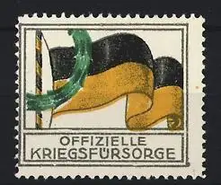 Reklamemarke Offizielle Kriegsfürsorge, Fahne Habsburg