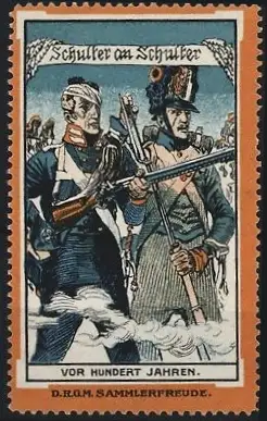 Reklamemarke Deutsche Landwehr in den Befreiungskriegen 1913, Soldaten vor hundert Jahren