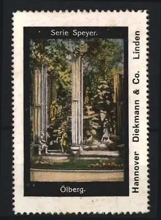 Reklamemarke Speyer, Ölberg, Säulen und Figuren, Hannover Diekmann & Co.