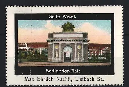 Reklamemarke Wesel, Berlintor-Platz, Torbogen