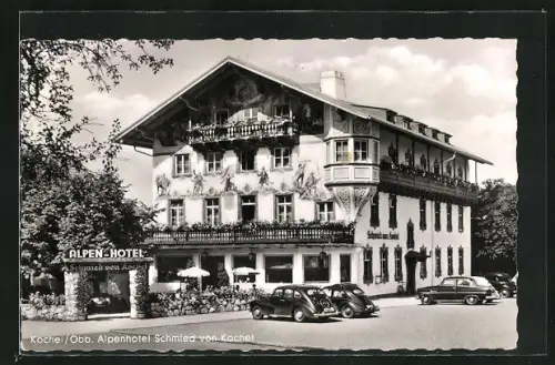 AK Kochel /Obb., Alpenhotel Schmied von Kochel