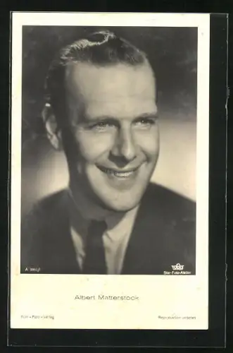AK Schauspieler Albert Matterstock lächelnd