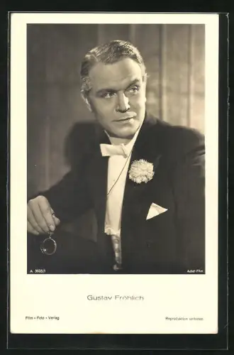 AK Schauspieler Gustav Fröhlich im Kostüm einer Filmrolle