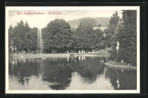AK Bad Langenschwalbach, Partie im Kurpark