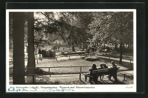 AK Bad Wörishofen /Allgäu, Kurpark mit Kneipp-Bad