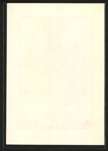 Exlibris Gullielmi Pohl, Ritterhelm mit Wappenschild