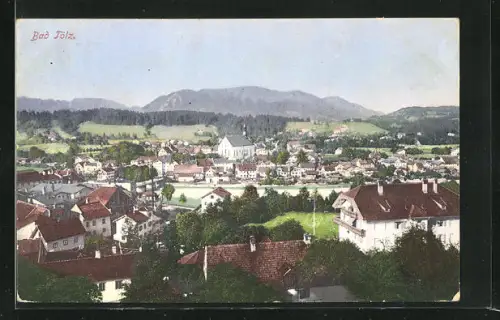 AK Bad Tölz, Ortspartie aus der Vogelschau