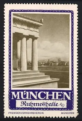 Reklamemarke München, Ruhmeshalle, Säulenansicht