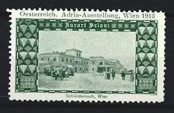 Reklamemarke Wien, Adria-Ausstellung 1913, Kurort Brioni