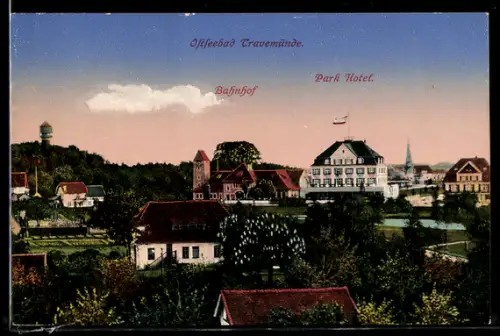 AK Travemünde, Park Hotel und Bahnhof