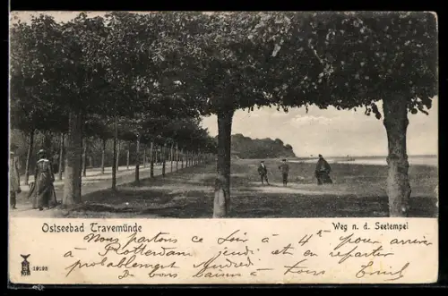 AK Travemünde, Weg zum Café Seetempel