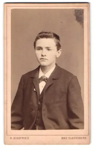 Fotografie H. Siegfried, Bad Elgersburg, Junge im Anzug