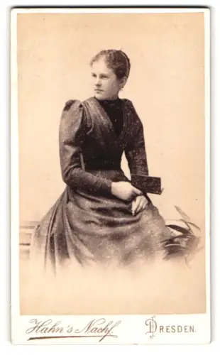 Fotografie Hahn`s Nachf., Dresden, Waisenhaus-Str. 16, Frau in elegantem Kleid