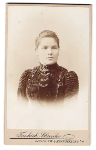 Fotografie Friedrich Schroeder, Berlin, Leipzigerstrasse 63a, Porträt einer Dame