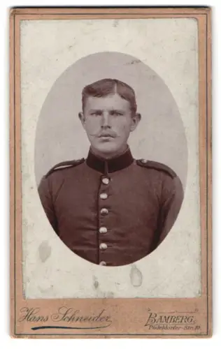 Fotografie Hans Schneider, Bamberg, Pödeldorferstr. 19, Soldat in Uniform