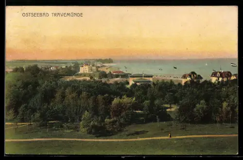 AK Travemünde, Fernansicht zur Ostsee