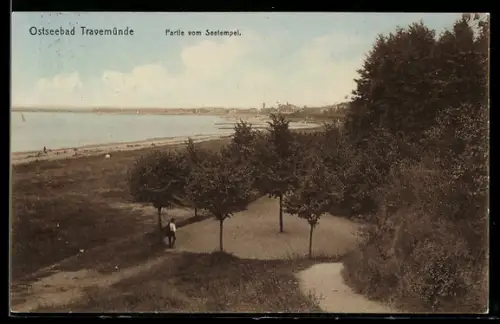 AK Travemünde, Gartenpartie vom Seetempel
