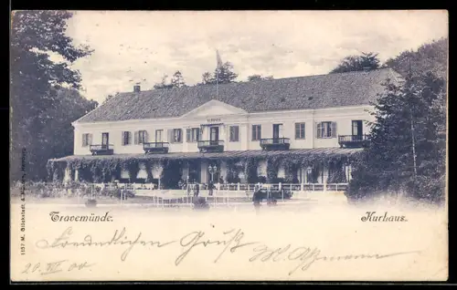 AK Travemünde, Cafe Kurhaus mit Garten