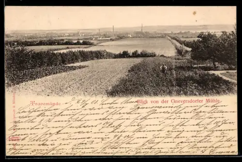 AK Travemünde, Blick von der Gneversdorfer Mühle