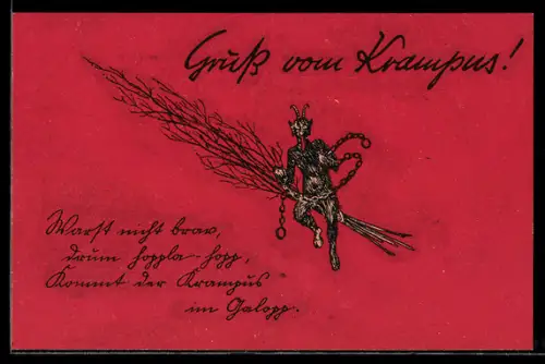 AK Krampus überbringt seine Rute