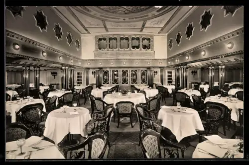 AK Passagierschiff Hansa der Hamburg-Amerika Linie, Speisesaal 1. Klasse