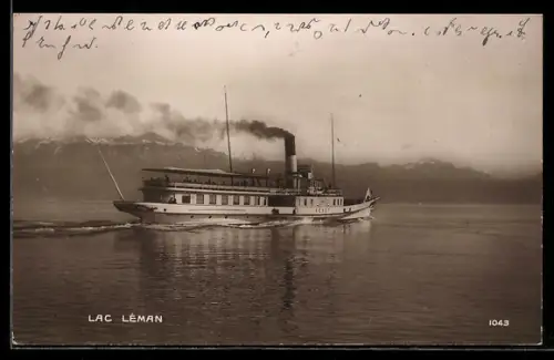 AK Dampfer Vevey in Fahrt auf dem Genfer See