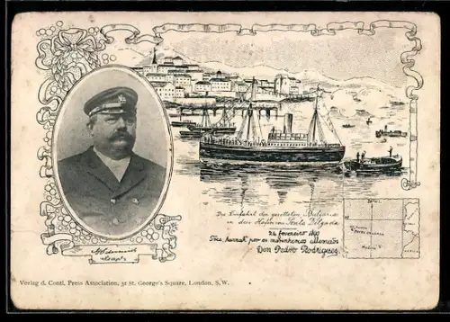 AK Einfahrt des geretteten Passagierschiffes Bulgaria in den Hafen von Ponta Delgada