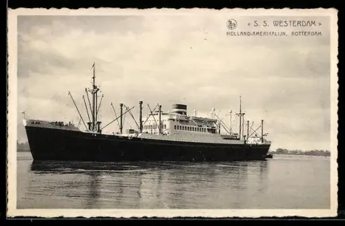 AK Passagierschiff S.S. Westerdam der Holland-Amerikalijn im Hafen von Rotterdam
