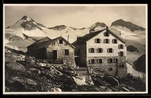 AK Kürsingerhütte, Partie mit Gr. Geiger am Gross-Venediger