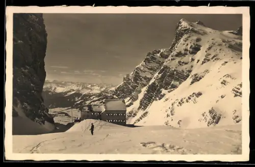 AK Riemannhaus, Berghütte d. A. V. S. Ingolstadt mit Breithorn
