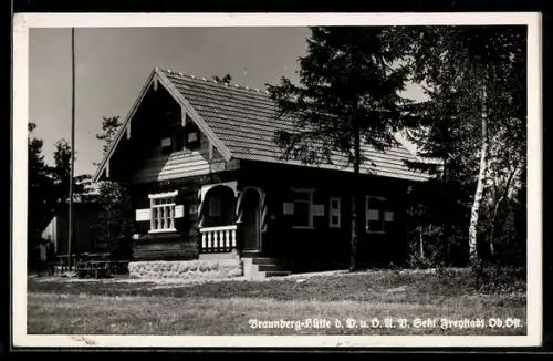 AK Braunberg-Hütte, Berghütte des D. u. Ö. A. V. Sekt. Freystadt