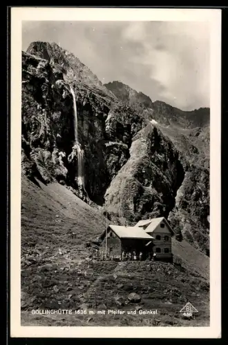 AK Gollinghütte, Berghütte mit Pfeifer und Geinkel
