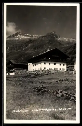 AK Matreier Tauernhaus, Berghütte im Sonnenschein