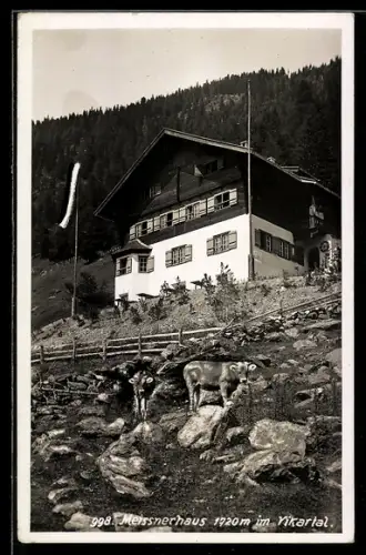 AK Meissnerhaus im Vikartal, Blick auf die Berghütte