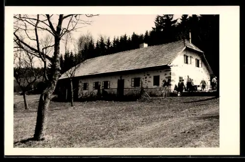 Foto-AK Eidenberghaus, Berghütte der T.V. Naturfreunde der Ortsgruppe Linz