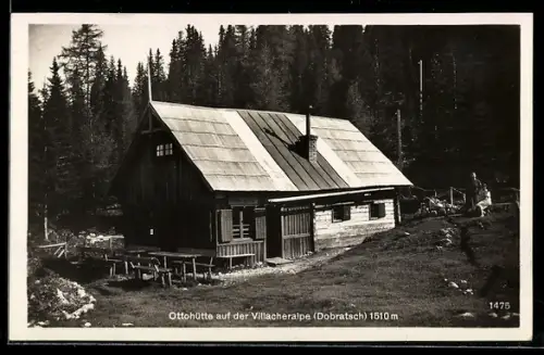 AK Ottohütte auf der Villacheralpe, Aussenansicht