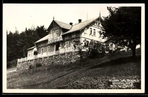 AK Grossaupa, Pension Waldesruh, Bes. W. Thamm, Aussenansicht