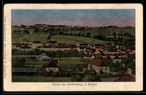 AK Neuhofen a. d. Krems, Teilansicht mit Kirche